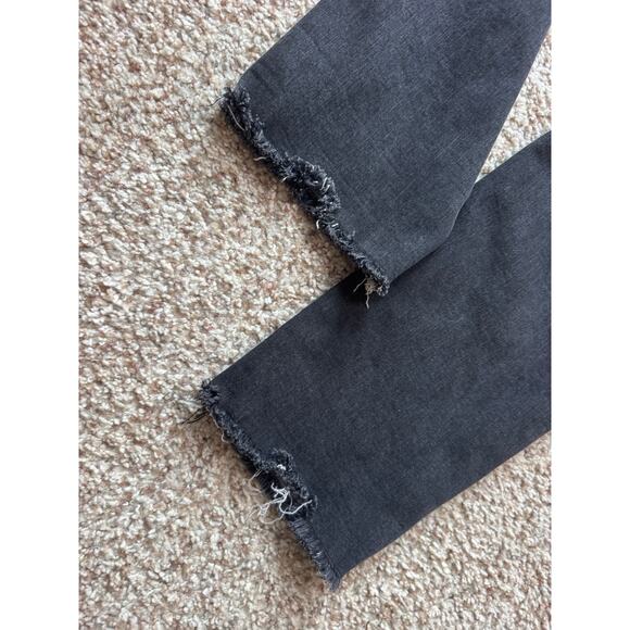 CARVE Designs Woman's Black Jeans/Pants size 12, Frayed hem, Straight leg denim - Picture 7 of 10